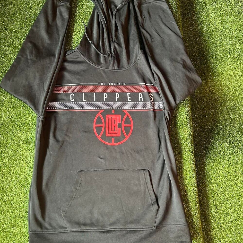 Nba Men's Black and Grey Hoodie